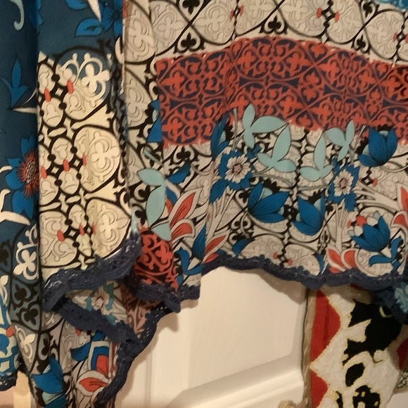 Johnny Was Blue Bondi Long Sleeve Top With Lace Trim, Size 2X. - Picture 15 of 15